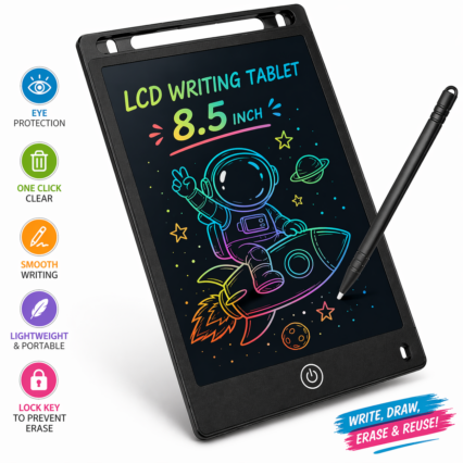 8.5 Inch LCD Writing Tablet for Kids – Digital Drawing & Writing Pad with Stylus, Erasable E-Writer Board for Notes & Learning (Portable & Lightweight)