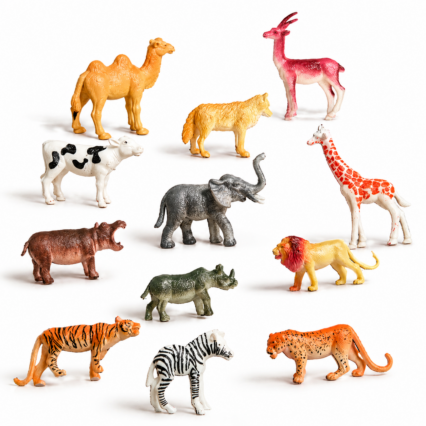 12-Piece Animal Toy Set for Kids – Realistic Wild & Farm Animal Figures, Educational Learning Toys for Toddlers & Children