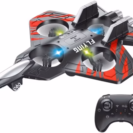 RechargeableRemote Control RC Planes for Kids, Aeroflash Colorful and RC Airplane Fighter Jet with Light,360° Flip Fighter Jet Toys, Stunt Roll, Airplane Toy for Rechargeable-Multi