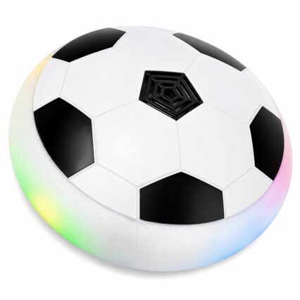 Hover Soccer Ball for Kids – Indoor Air Power Football with LED Lights & Soft Foam Bumper (Battery Operated)